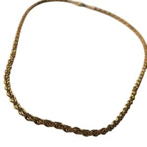 Vintage dainty gold tone multi link chain necklace 20”